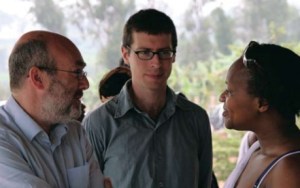 David Russell in middle